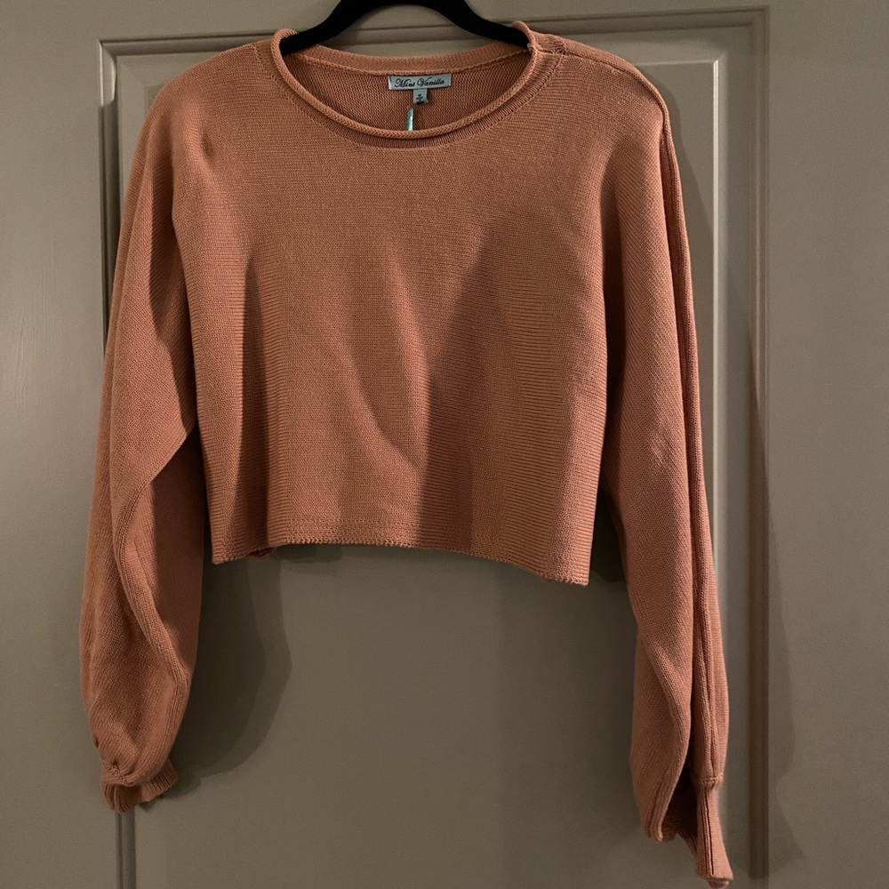 Pink Cropped Sweater!